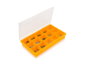 Keuzeset met nagels, schroeven en bits