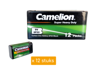 Blokbatterijen 9V - 12 stuks